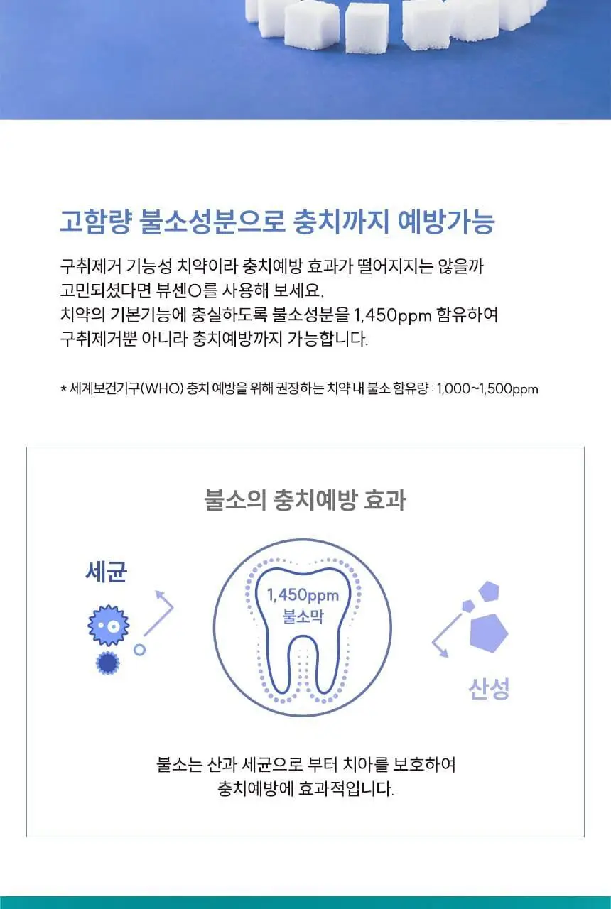 [대용량] 뷰센O 구취케어 치약 120g*4입 상세페이지 11